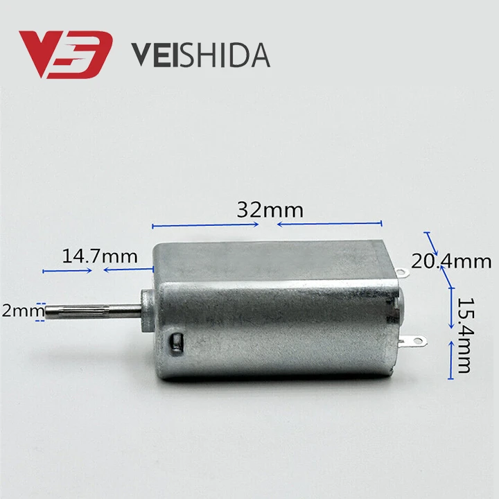 Mini 180 Carbon Brush High Speed DC Motor 50K RPM